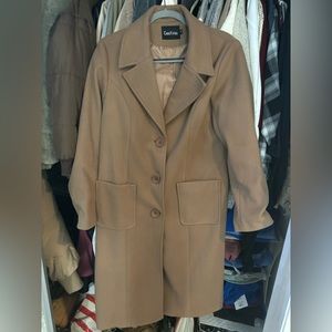 Brown peacoat